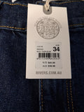 Men's Denim *New* - Rivers - Size 34 - MJE - FAS014 - V.G