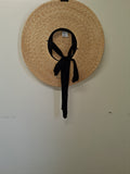 Ladies Hat  - Straw Hat With Black Ribbon - WHX - FAS017 - V.G