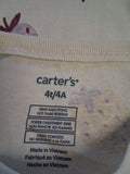 Baby Girls Hoodie *New* - Carter's - Size 4 - GRL GT0 - FAS024 - VG