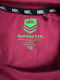 Boys T'Shirts  *New* - Brisbane Broncos - Size 10 - BYS BTS - FAS025 - VG