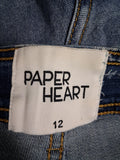 Ladies Denim - Paper Heart - Size 12 - LJE - FAS015 - VG