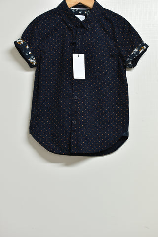 Boys Shirt *New* - Denim & Flower -  Size 5-6Yrs - BYS BSH - FAS011 - GEE