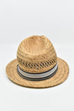 Woman's Hats - Straw Fedora Hat - WHX134 - GEE