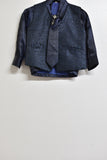 Boys Suit Jacket - Blue Suit Jacket, Shirt & Tie  - Size 2 - BYS BJ0 BSH - FAS010 - GEE