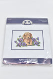 Craft - Cross Stitch : Puppy With Flowers - ACBE - FAS025 - GEE