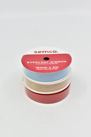 Craft - Pack Of 3 Semco Organza Ribbon - ACBE3513 - GEE