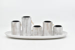 Homewares - 38cm Heart Design 5 piece Candle Holders - ACBE - FAS035 - GEE