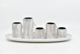 Homewares - 38cm Heart Design 5 piece Candle Holders - ACBE - FAS035 - GEE
