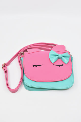 Handbags & Bags - Pink & Green Girls Bag - HHB558 - GEE