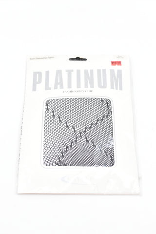 Ladies Miscellaneous - Platinum Retro Diamond Tights- Size Tall/XTall - LMIS - FAS013 - GEE