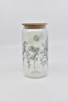 Homewares - Glass With Bee & Flowers Motif - ACBE3503 - GEE