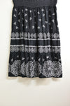 Ladies Skirts - Black Skirt With Flower Print - Size XL - LSK1989 WPLU - GEE