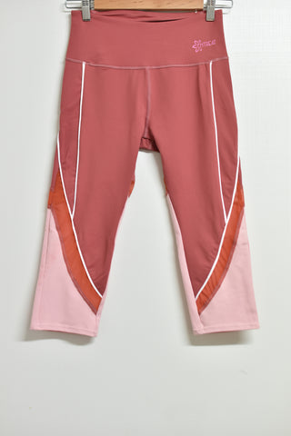 Ladies Activewear *New* - Centreat Legging (Brown & Pink) - Size M - LACT - FAS013 - GEE