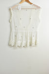 Vintage Inspired Tops - White Top - Size S - VTOP - FAS001 - GEE