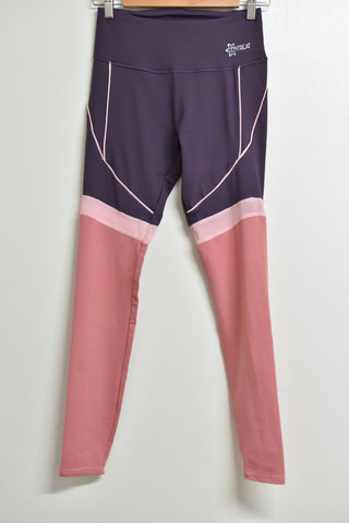 Ladies Activewear *New* - Centreat Leggings (Blue & Pink) - Size M - LACT - FAS013 - GEE