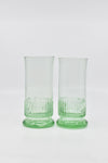 Homewares - 2 Green HighBall Glasses - ACBE3525 - GEE