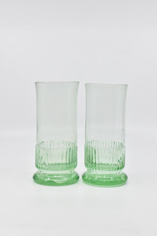 Homewares - 2 Green HighBall Glasses - ACBE3525 - GEE