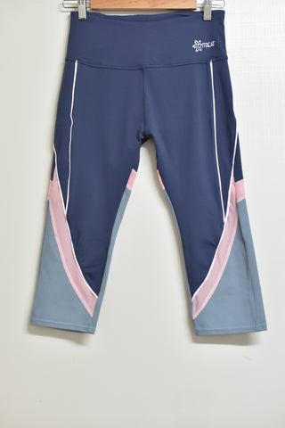 Ladies Activewear *New* - Centreat Leggings (Blue & Grey) - Size L - LACT - FAS013 - GEE