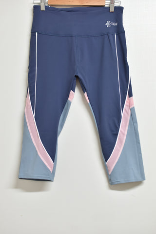 Ladies Activewear *New* - Centreat Leggings (Blue & Grey) - Size XL - LACT WPLU - FAS013 - GEE