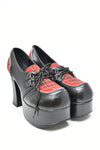 Vintage Accessories - Demonia Charade-12 Red Plaid Platform Heels -Size 12 - VACC - FAS013 - GEE