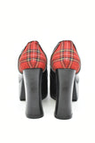 Vintage Accessories - Demonia Charade-12 Red Plaid Platform Heels -Size 12 - VACC - FAS013 - GEE
