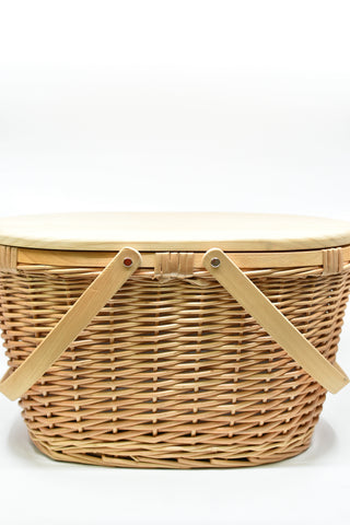 Homewares - Wooden Picnic Basket  - ACBE3473 - GEE