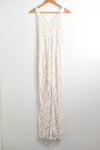 Vintage Inspired Bottoms - White Lace Jumpsuit - Size S - VBOT - FAS001 - GEE