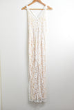 Vintage Inspired Bottoms - White Lace Jumpsuit - Size S - VBOT - FAS001 - GEE