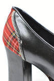 Vintage Accessories - Demonia Charade-12 Red Plaid Platform Heels -Size 12 - VACC - FAS013 - GEE