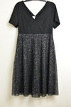 Ladies Dresses -  Black Glitter Dress - Size XXL - LD02783 - GEE