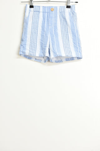 Boys Shorts  - Blue & White Stripe Shorts - Size 5 - BYS BSR - FAS016 - GEE