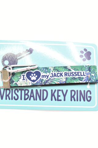 Homewares - I Love My Jack Russell Wristband Key Ring - ACBE - FAS011 - GEE