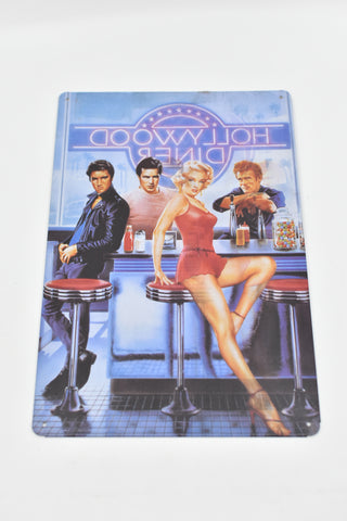 Vintage Accessories - Hollywood Diner Metal Sign - VACC - GEE