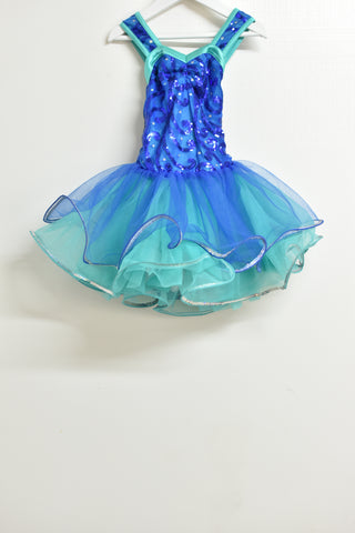 Girls Miscellaneous - Ocean Blue & Green Dance Costume - Size 3-4 - GRL GMIS - FAS011 - GEE