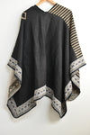 Ladies Knitwear - Black & Brown Shawl - One Size - LW01106 - GEE