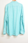 Men's Shirts - Green Linen Shirt - Size 3XL - MSH MPLU - FAS010 - GEE