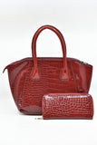 Handbags & Bags - Red Handbag & Wallet - HHB WWA - FAS013 - GEE