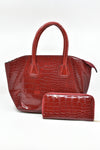 Handbags & Bags - Red Handbag & Wallet - HHB WWA - FAS013 - GEE