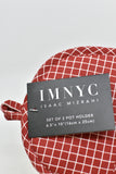 Christmas Home Decor *New* - Set Of 2 : I M N Y C Isaac Mizrahi Pot Holders - XMAS - FAS026 - GEE