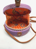 Vintage Accessories - Purple Rattan Bag - VACC3284 HHB - GEE