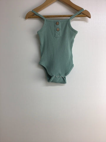 Baby Jumpsuits - Green Ribbed Jumpsuit - Size 80 - GRL1087 BJUM - GEE