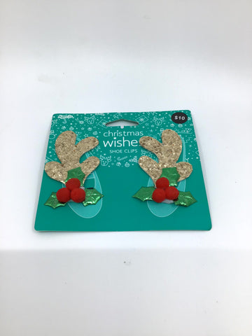 Christmas -  Christmas Wishes Shoe Clips - XMAS2 - FAS006 - GEE