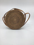 Vintage Accessories - Brown Round Rattan Bag - VACC3563 - GEE