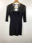 Premium Vintage Dresses & Skirts - Guess Little Black Dress with Mesh Sleeves - Size 6 - PV-DRE266 - GEE