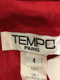 Premium Vintage Dresses & Skirts - Red Tempo Paris Mini Dress - Size 4 - PV-DRE270 - GEE