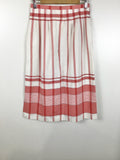 Premium Vintage Dresses & Skirts - Red/ White Midi Skirt - Size 8 - PV-DRE289 - GEE