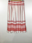 Premium Vintage Dresses & Skirts - Red/ White Midi Skirt - Size 8 - PV-DRE289 - GEE
