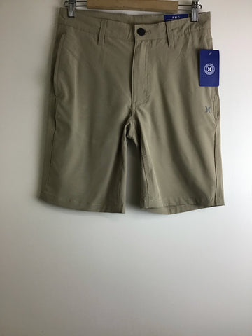 Premium Vintage Shorts & Pants - Mens Hurley Dark Beige Walk Shorts - Size 28 - PV-SHO302 - GEE