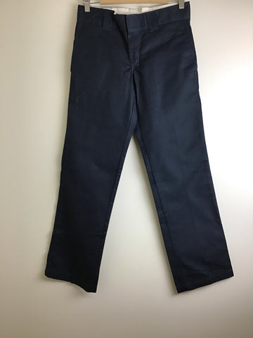 Premium Vintage Shorts & Pants - Mens Dickies Navy Slim Straight Work Pants - Size 28 - PV-SHO309 - GEE