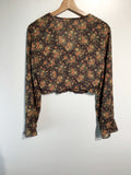 Premium Vintage Shirts/ Polos - Judy Knapp Floral Wrap Shirt - Size M - PV-SHI152 - GEE